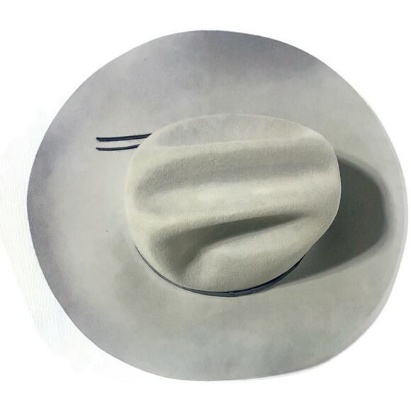 Express Riders Cowboy Hat Men's Size 6 7/8 Gray 100% Premium Wool Felt - Picture 8 of 14